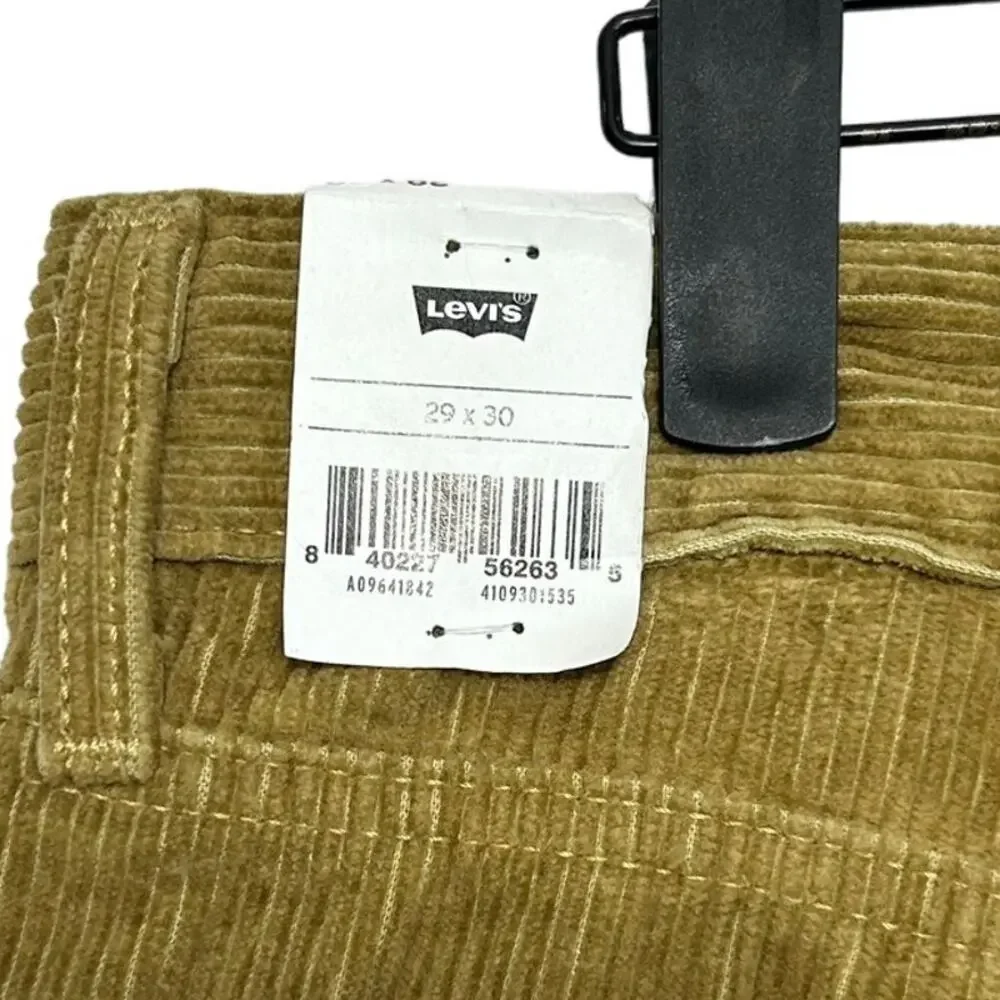 Levi's Low Pro Corduroy Straight Leg Pants NWT Men's Sz 29x30 Green Brown